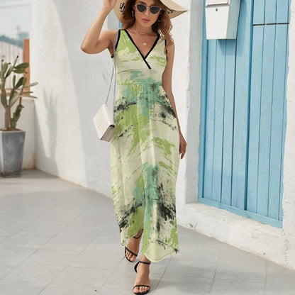 Artistic Serenity Sleeveless Long Dress