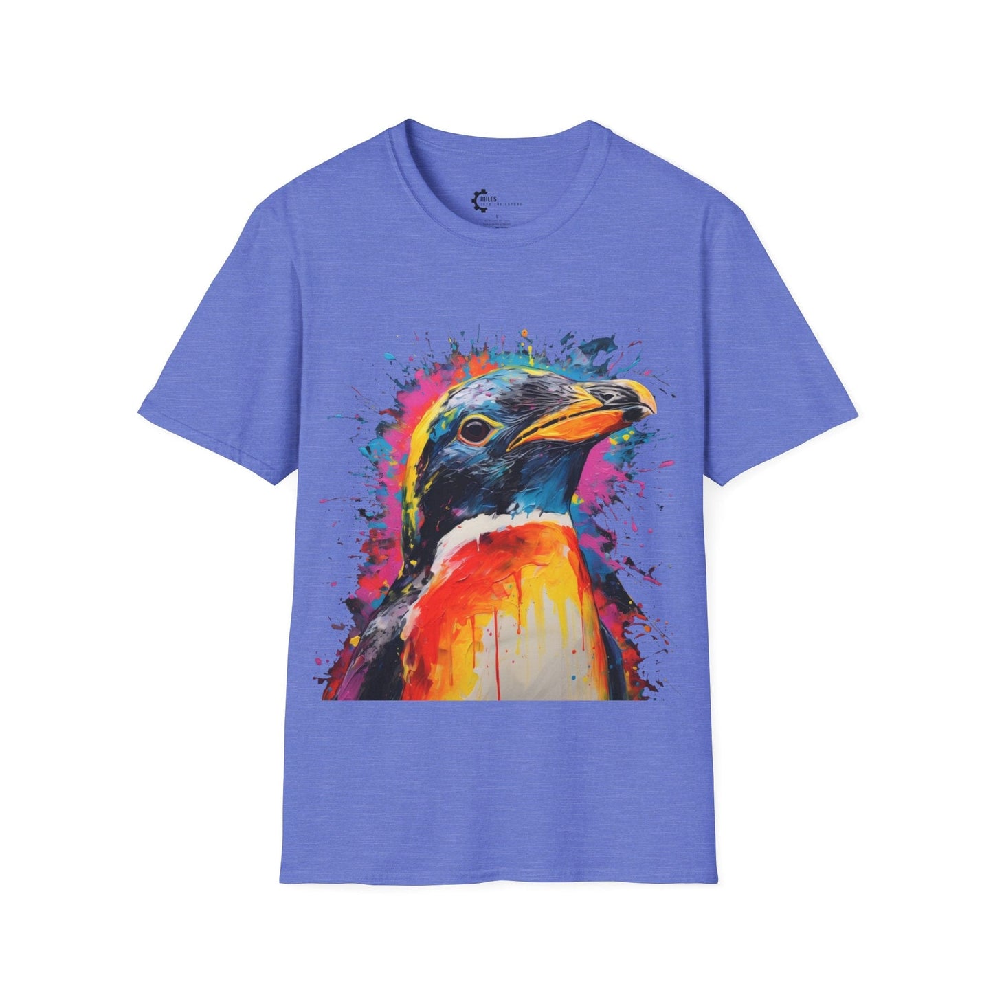 Penguin Paint Splash Unisex Softstyle T-Shirt