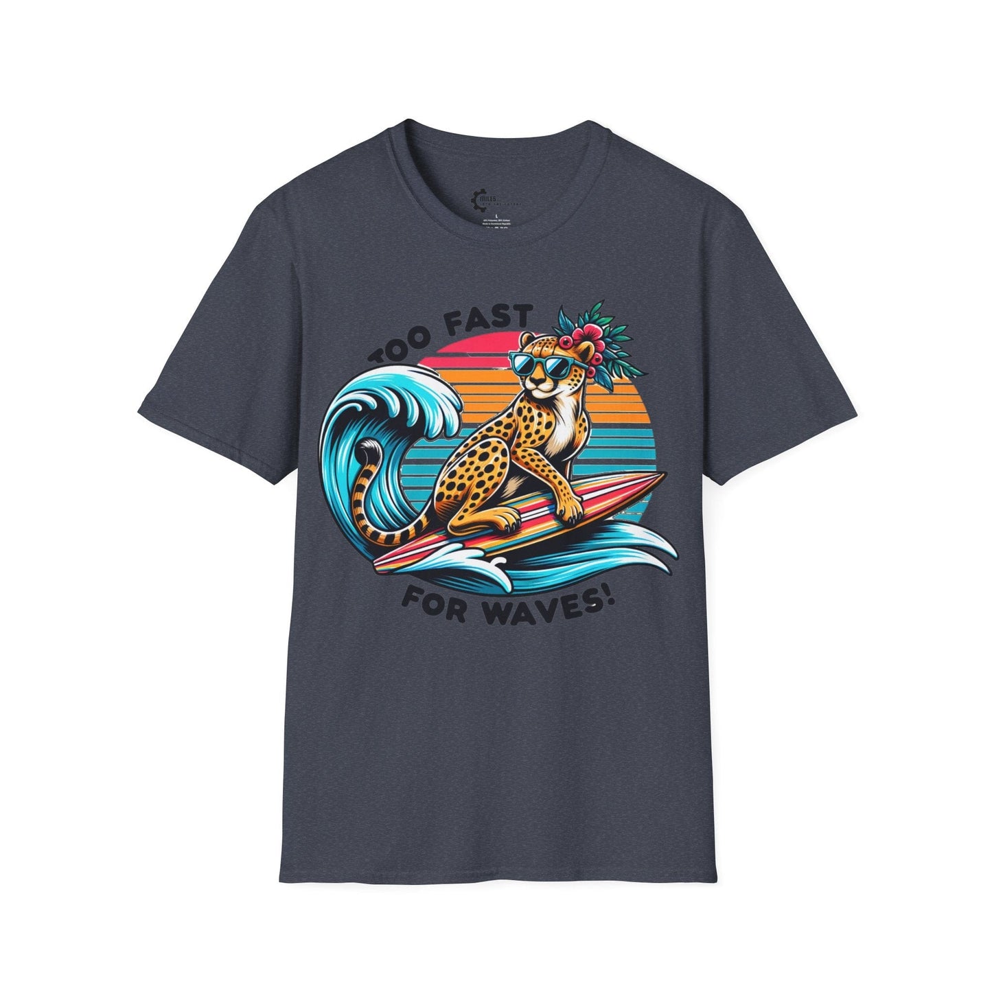 Cheetah Too Fast for Waves  Unisex Softstyle T-Shirt