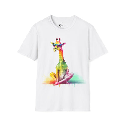 Relaxed Rainbow Giraffe Unisex Softstyle T-Shirt