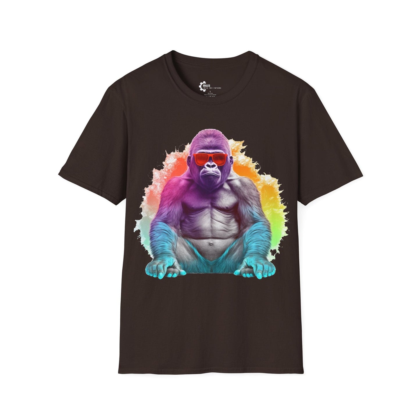 Relaxed Rainbow Gorilla Unisex Softstyle T-Shirt