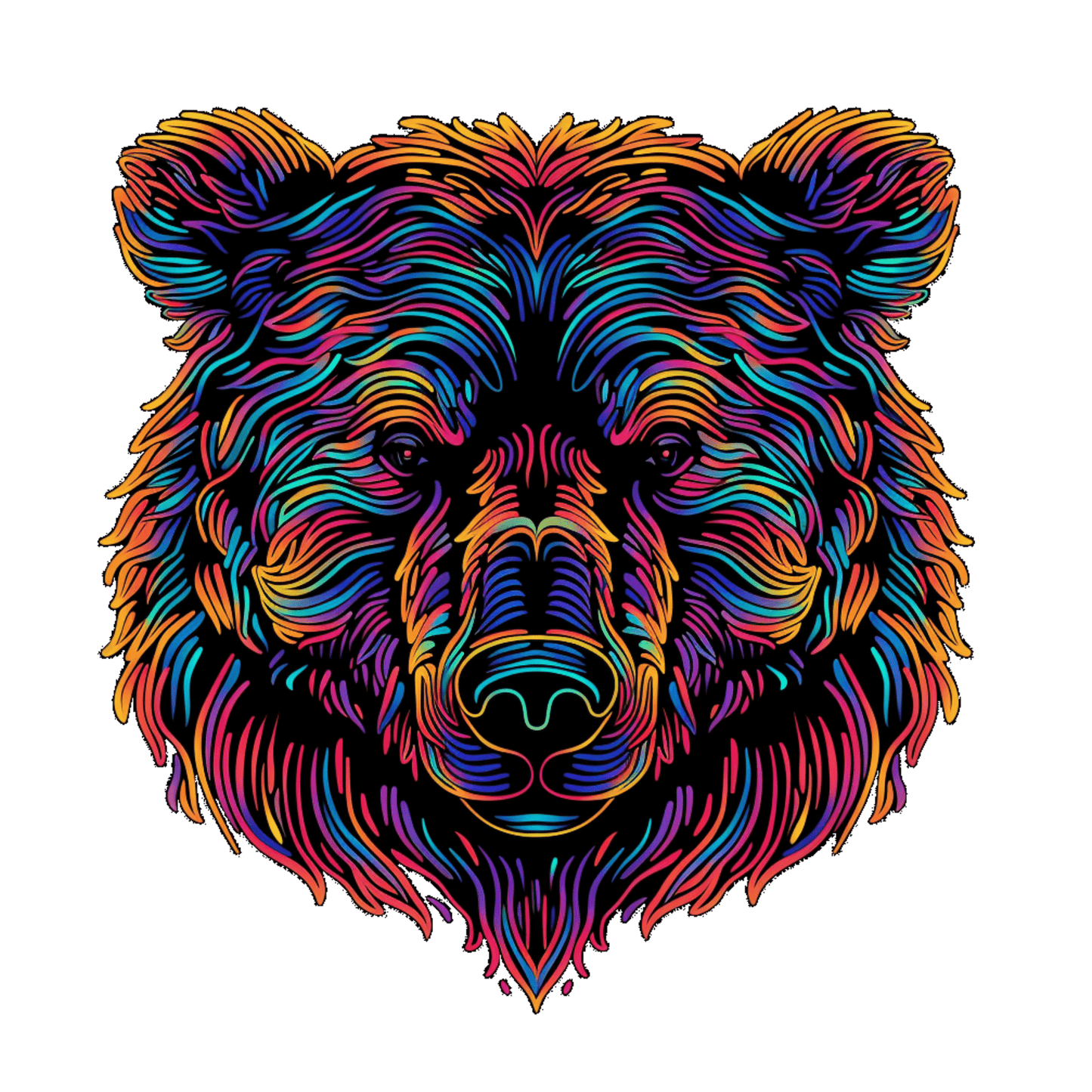 Neon Bear Unisex Softstyle T-Shirt