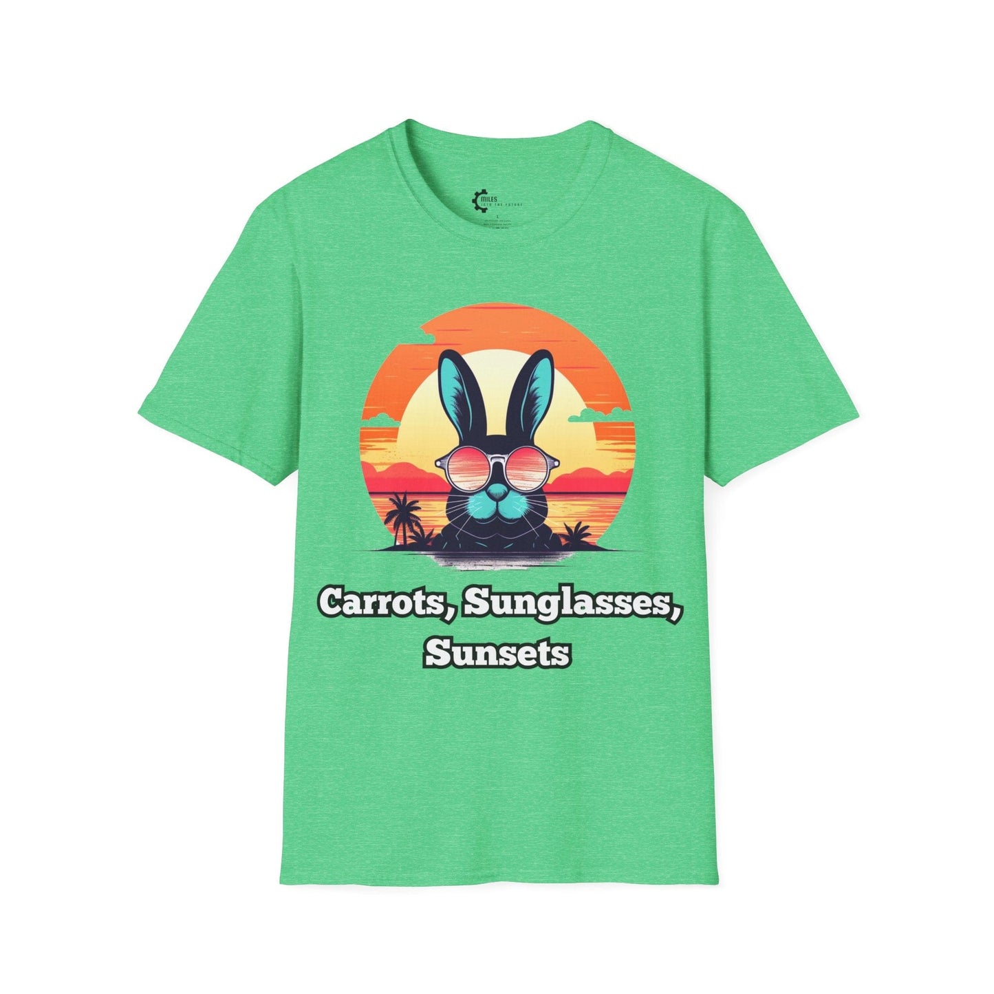 Humor- Rabbit Sunsets Unisex Softstyle T-Shirt