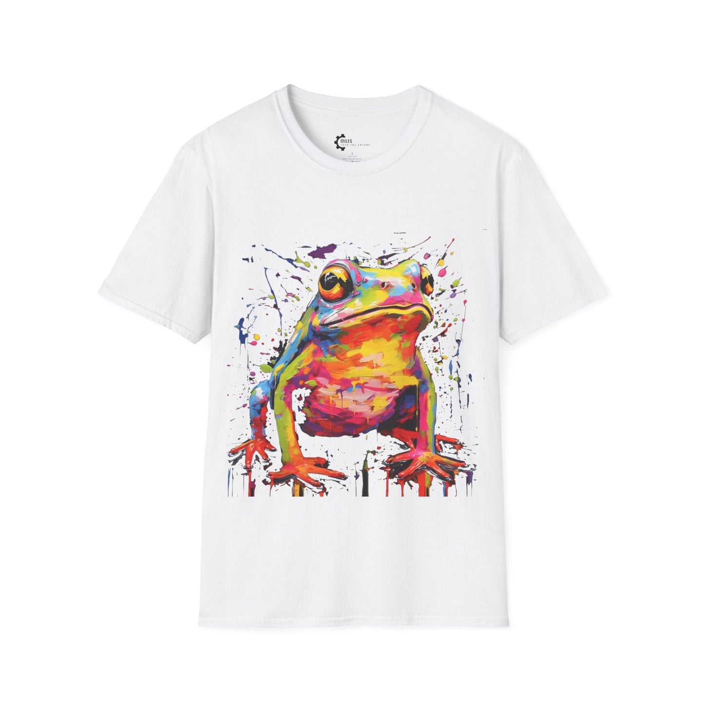 Frog Paint Splash Unisex Softstyle T-Shirt