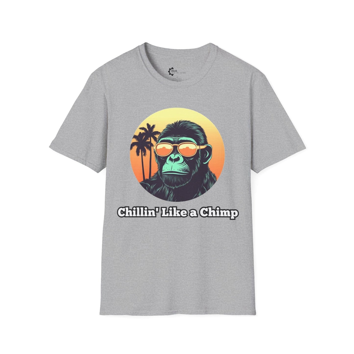 Humor- Monkeyin' Around at Sunset Unisex Softstyle T-Shirt