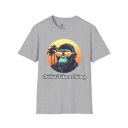 Humor- Monkeyin' Around at Sunset Unisex Softstyle T-Shirt