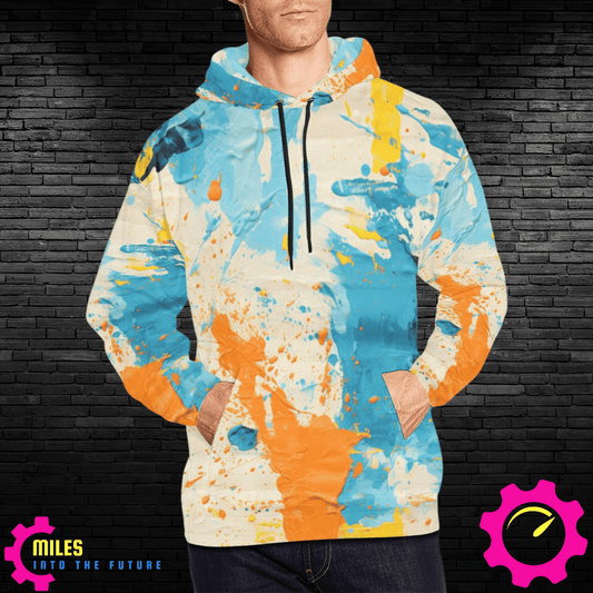 Abstract Paint Splatter Hoodie