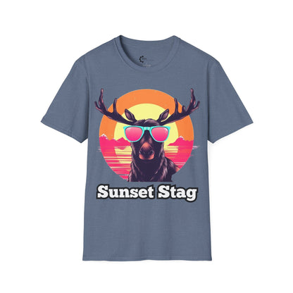 Humor- Moose Sunset Unisex Softstyle T-Shirt