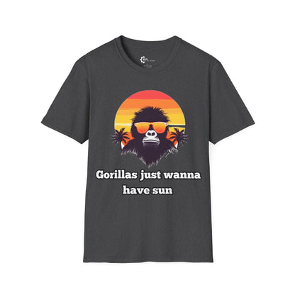 Humor- Gorillas Sun Unisex Softstyle T-Shirt