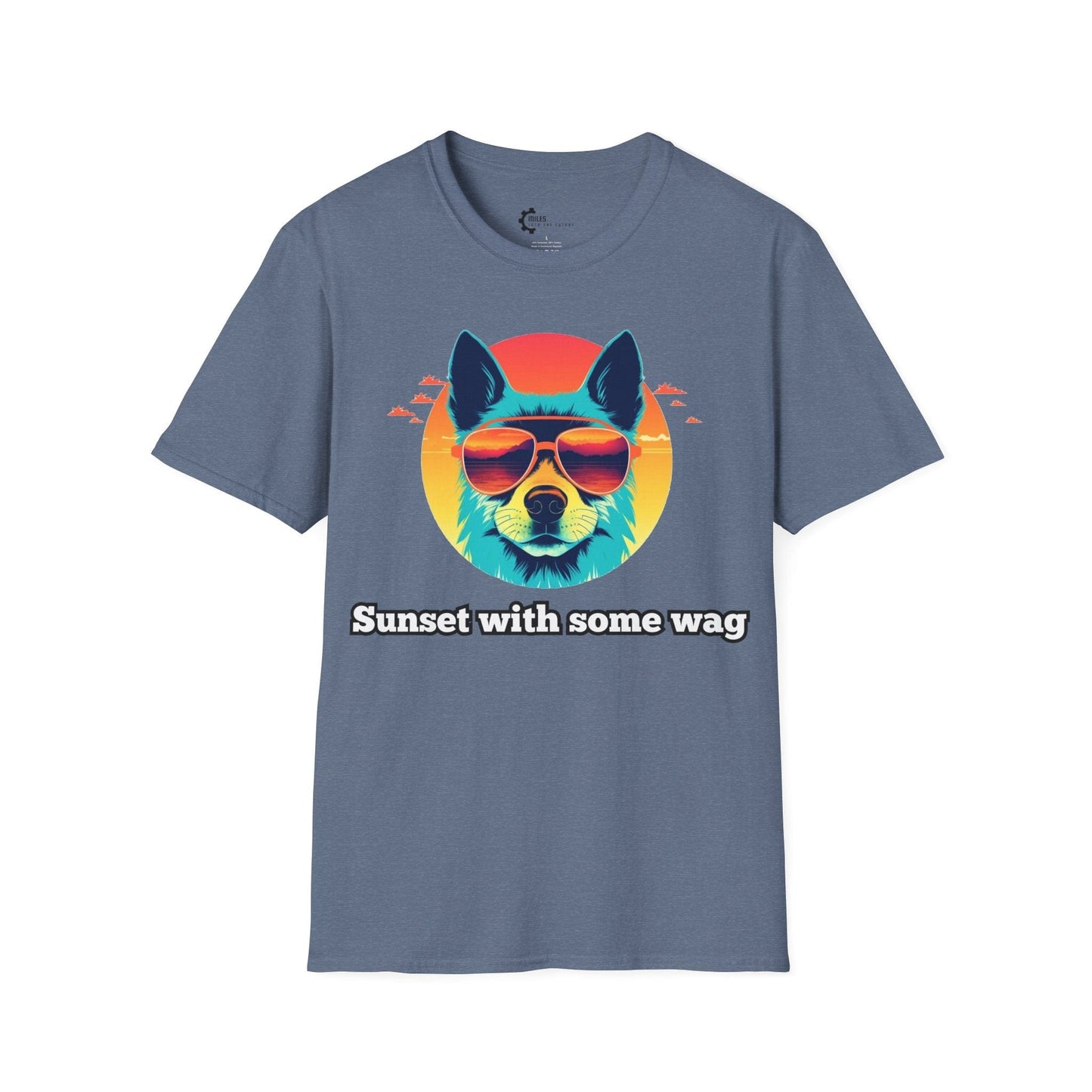 Humor- Sunset with Some Wag Unisex Softstyle T-Shirt