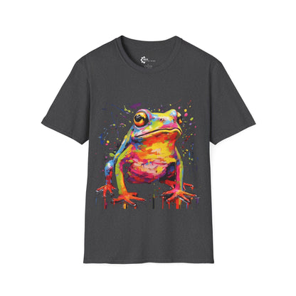 Frog Paint Splash Unisex Softstyle T-Shirt