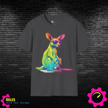 Relaxed Rainbow Kangaroo Unisex Softstyle T-Shirt