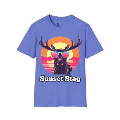 Humor- Moose Sunset Unisex Softstyle T-Shirt