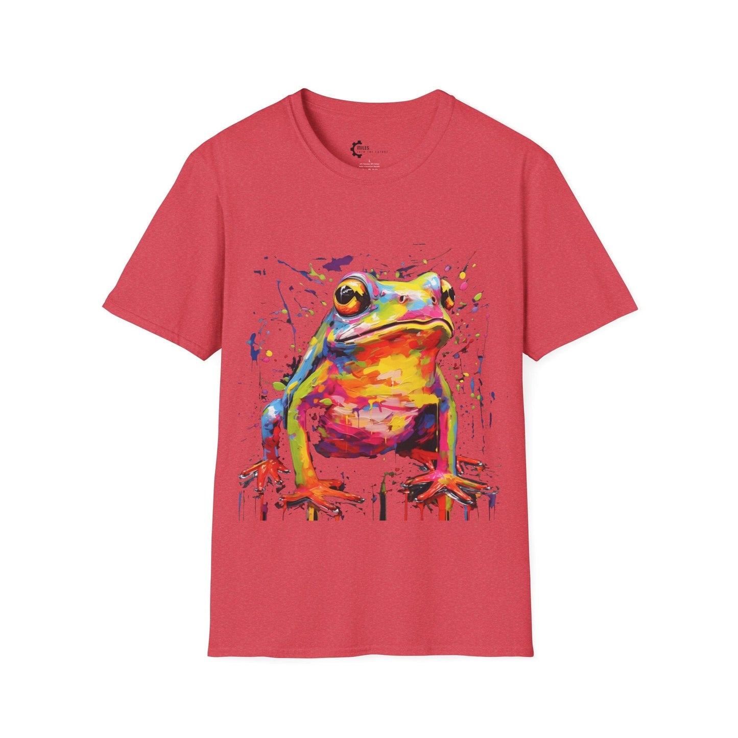 Frog Paint Splash Unisex Softstyle T-Shirt