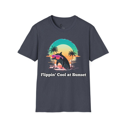 Humor- Flippin' Cool at Sunset Unisex Softstyle T-Shirt