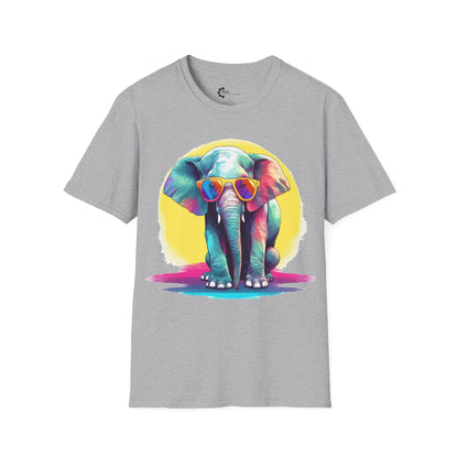 Relaxed Rainbow Elephant Unisex Softstyle T-Shirt