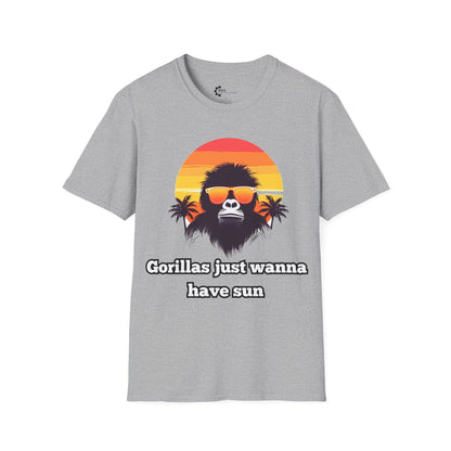 Humor- Gorillas Sun Unisex Softstyle T-Shirt