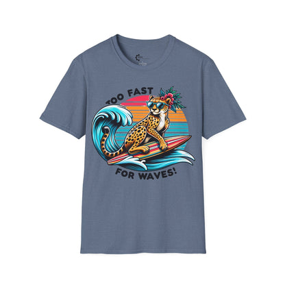 Cheetah Too Fast for Waves  Unisex Softstyle T-Shirt