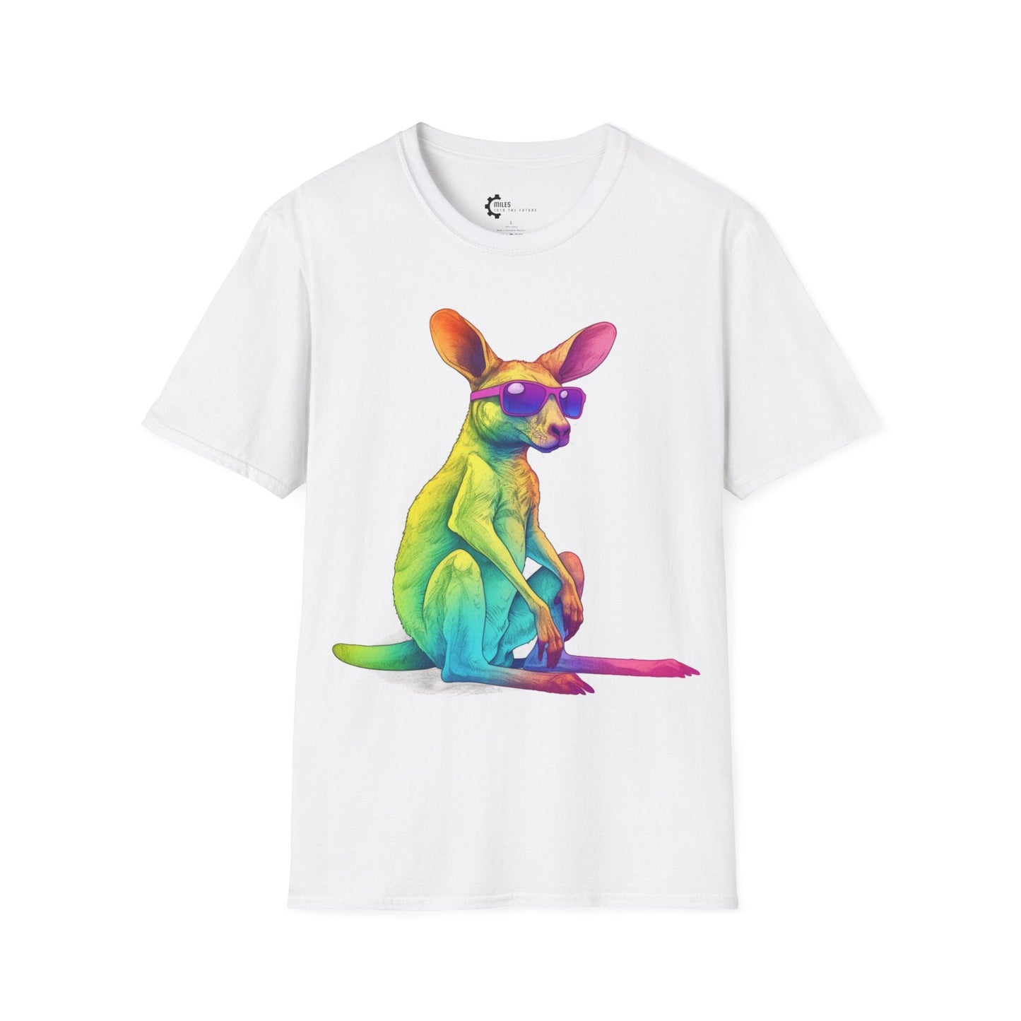 Relaxed Rainbow Kangaroo Unisex Softstyle T-Shirt