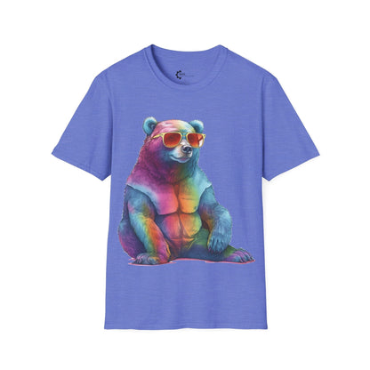 Relaxed Rainbow Bear Unisex Softstyle T-Shirt