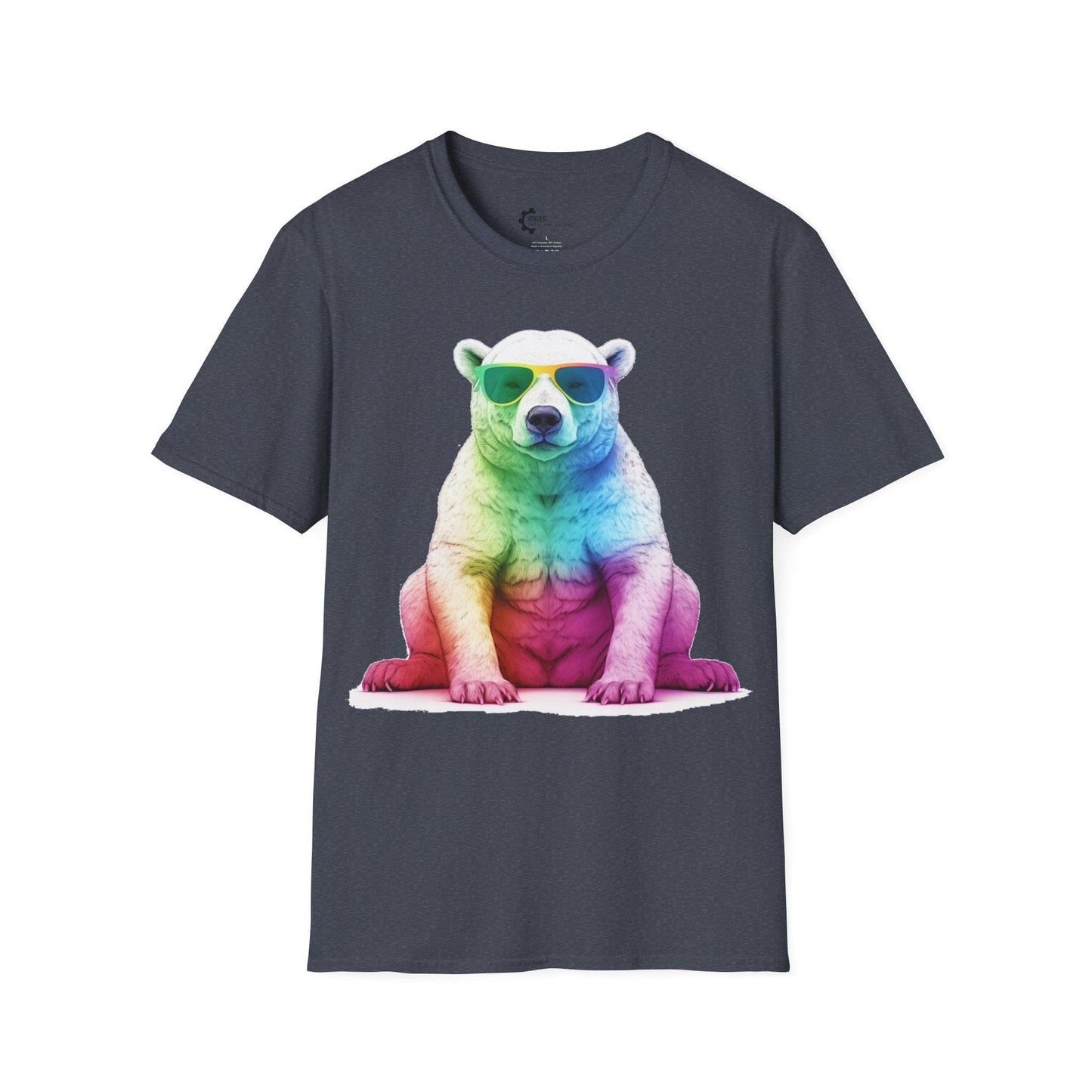 Relaxed Rainbow Polar Bear Unisex Softstyle T-Shirt