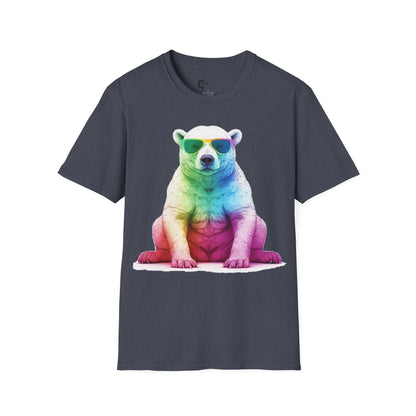 Relaxed Rainbow Polar Bear Unisex Softstyle T-Shirt