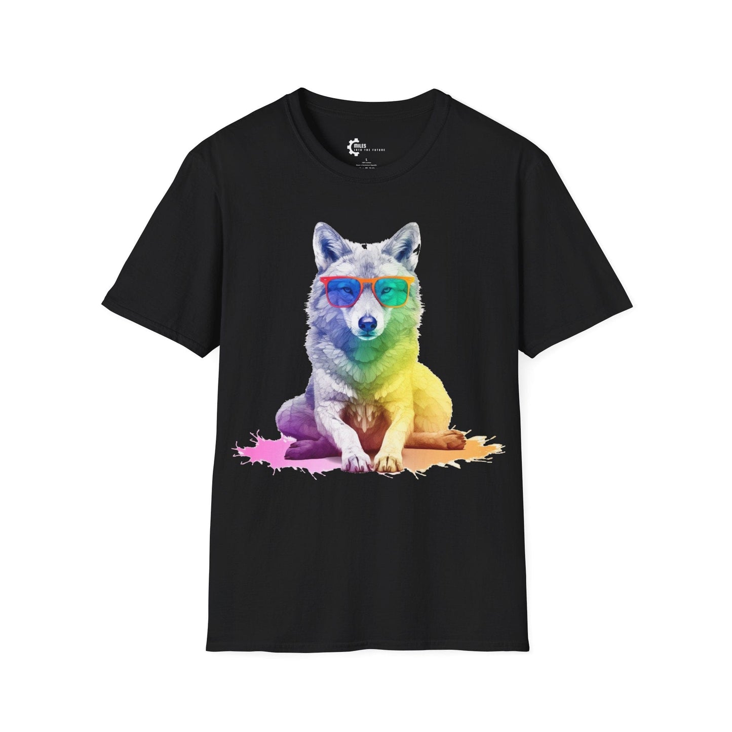 Relaxed Rainbow Wolf Unisex Softstyle T-Shirt