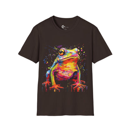 Frog Paint Splash Unisex Softstyle T-Shirt