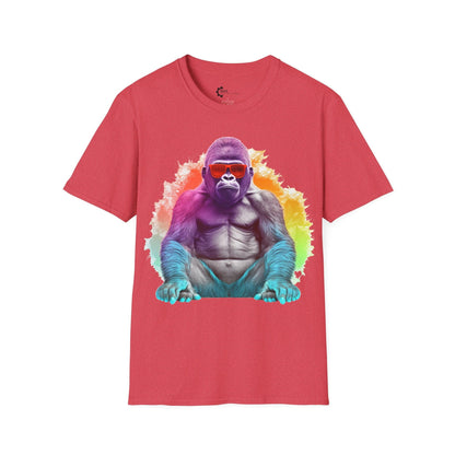 Relaxed Rainbow Gorilla Unisex Softstyle T-Shirt