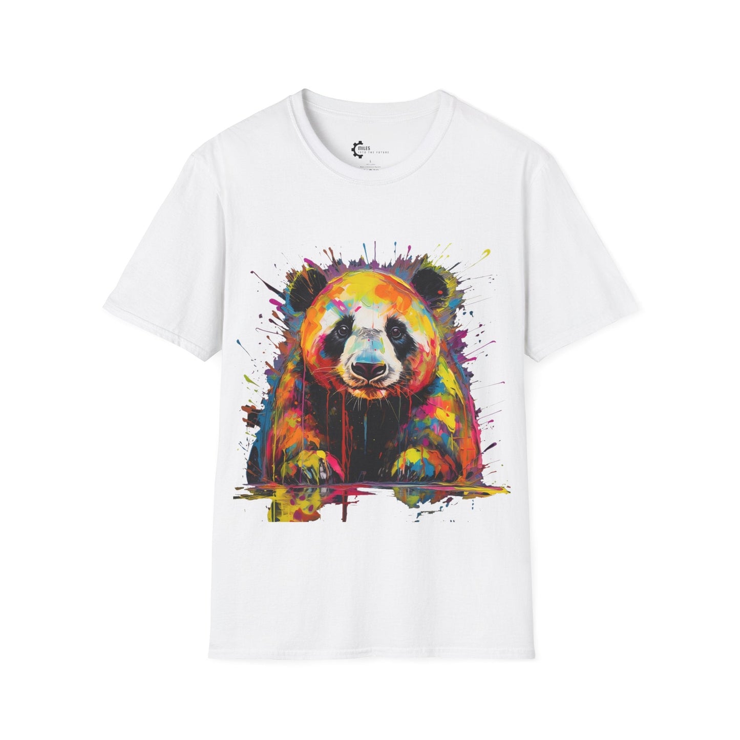 Panda Paint Splash Unisex Softstyle T-Shirt