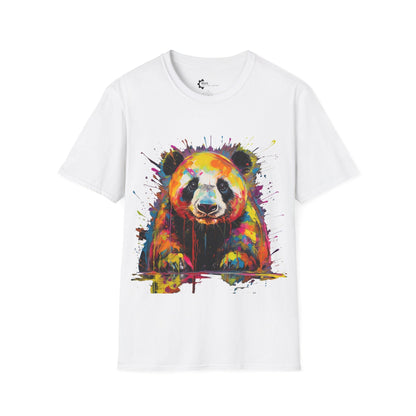 Panda Paint Splash Unisex Softstyle T-Shirt