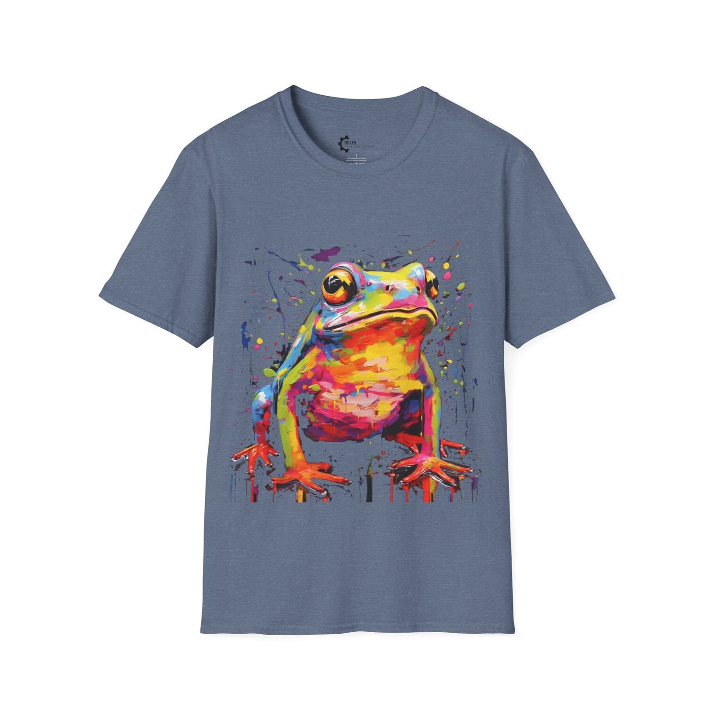 Frog Paint Splash Unisex Softstyle T-Shirt