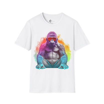 Relaxed Rainbow Gorilla Unisex Softstyle T-Shirt