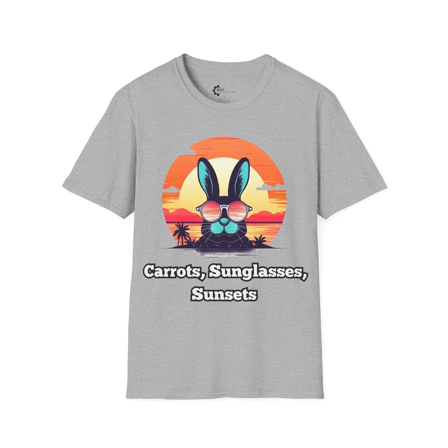 Humor- Rabbit Sunsets Unisex Softstyle T-Shirt