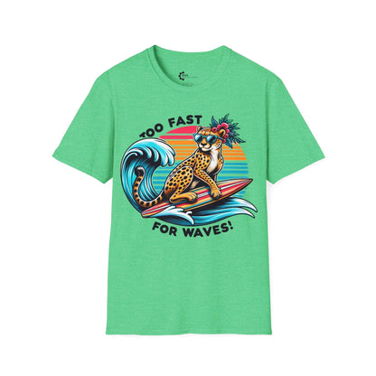 Cheetah Too Fast for Waves  Unisex Softstyle T-Shirt