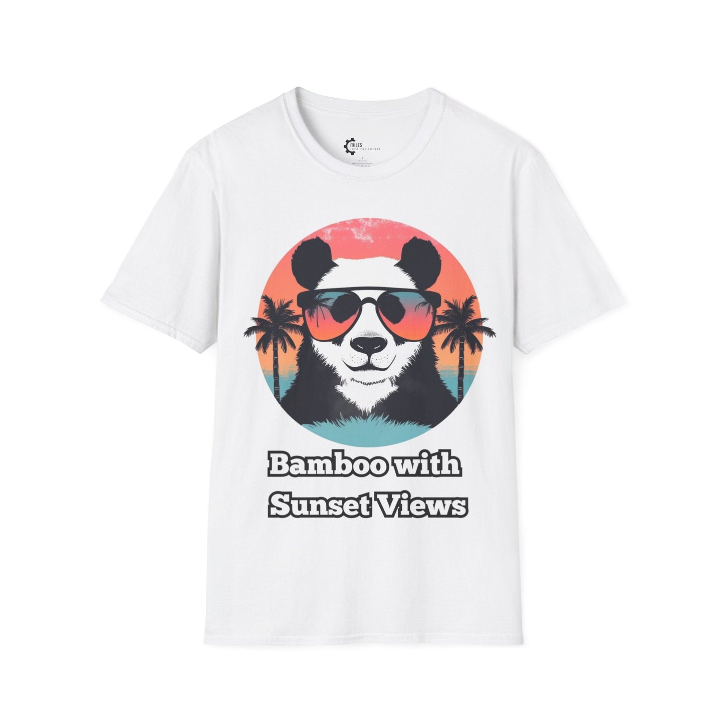 Humor- Panda Sunset Unisex Softstyle T-Shirt