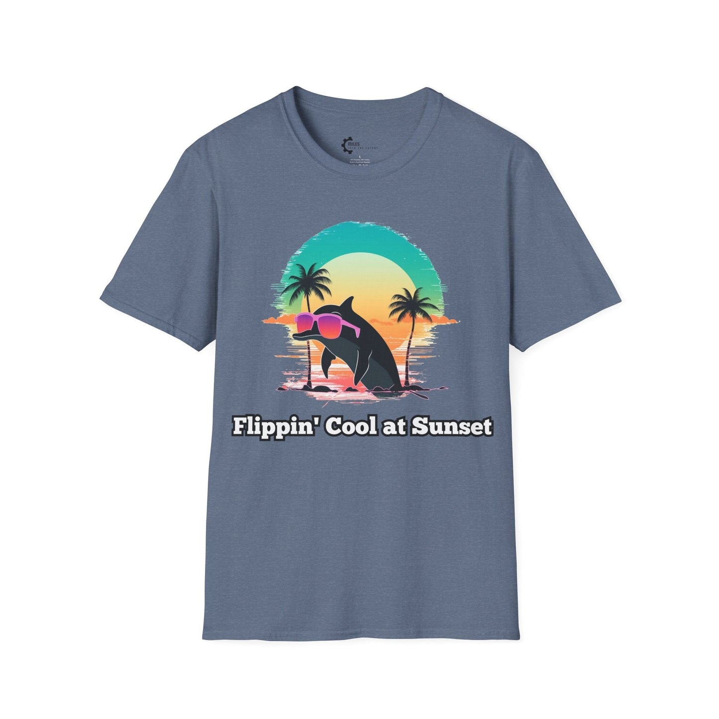 Humor- Flippin' Cool at Sunset Unisex Softstyle T-Shirt