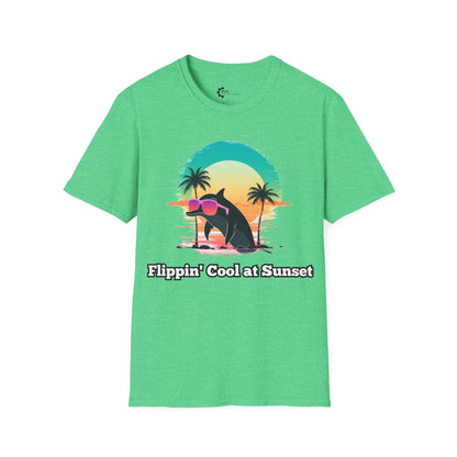 Humor- Flippin' Cool at Sunset Unisex Softstyle T-Shirt