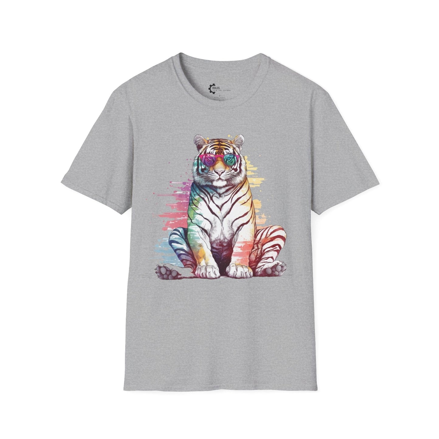 Relaxed Rainbow Tiger Unisex Softstyle T-Shirt