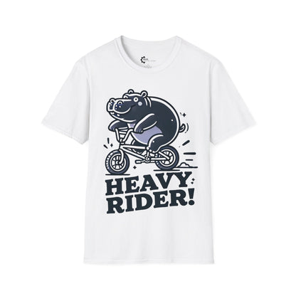 Humor- Hippo on BMX Unisex Softstyle T-Shirt