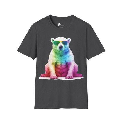 Relaxed Rainbow Polar Bear Unisex Softstyle T-Shirt