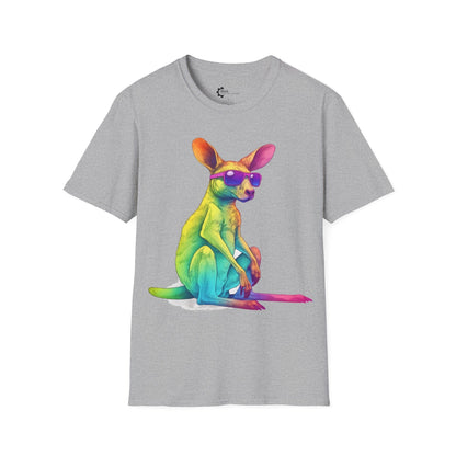 Relaxed Rainbow Kangaroo Unisex Softstyle T-Shirt