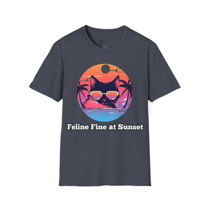 Humor- Purrfect Sunset Vibes Unisex Softstyle T-Shirt