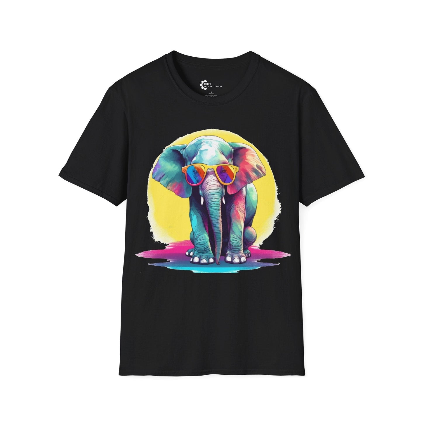 Relaxed Rainbow Elephant Unisex Softstyle T-Shirt