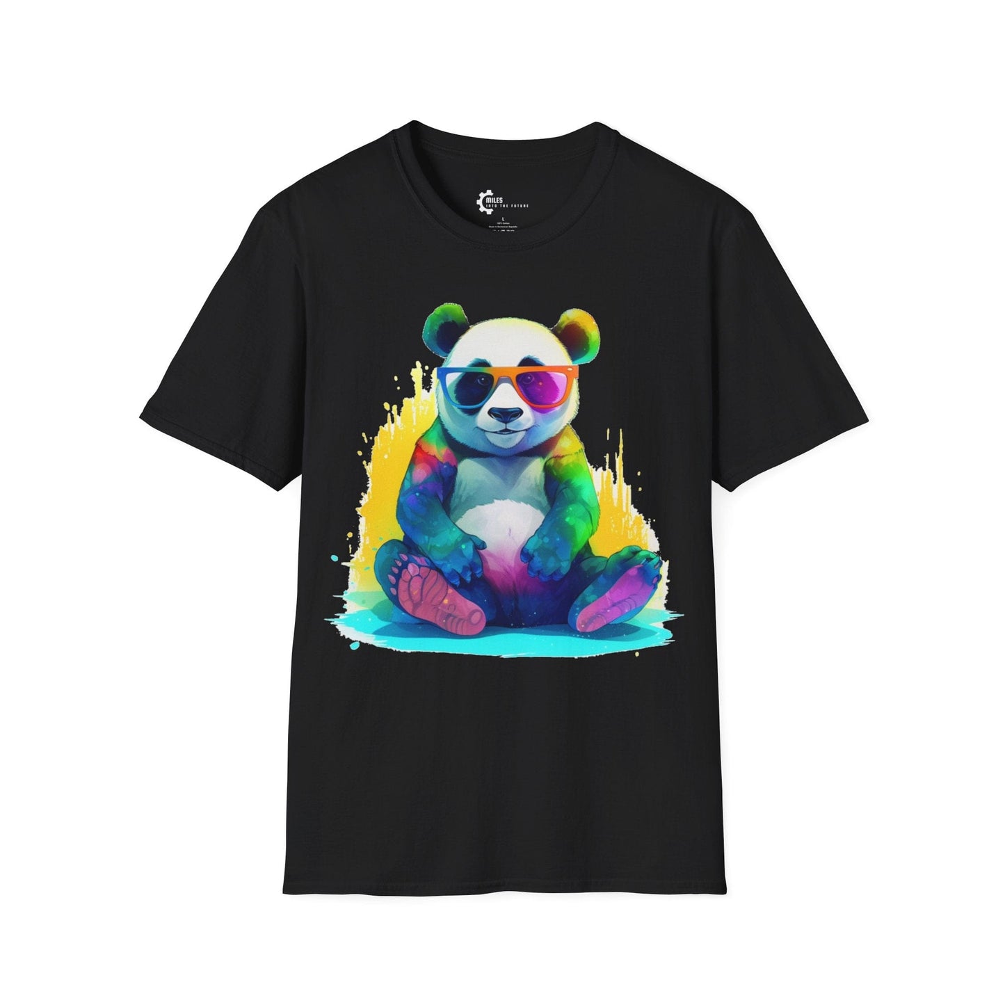 Relaxed Rainbow Panda Unisex Softstyle T-Shirt