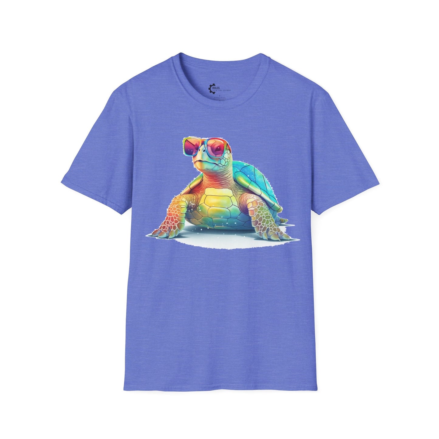 Relaxed Rainbow Turtle Unisex Softstyle T-Shirt