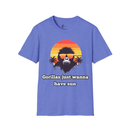 Humor- Gorillas Sun Unisex Softstyle T-Shirt