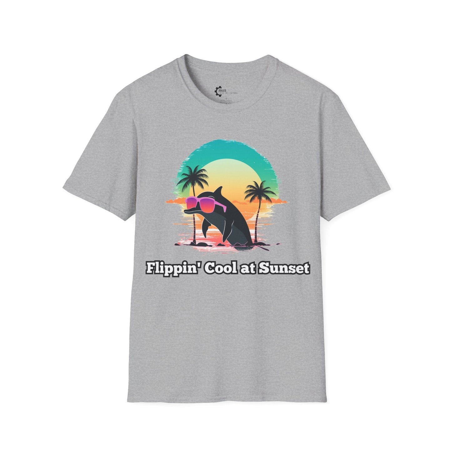 Humor- Flippin' Cool at Sunset Unisex Softstyle T-Shirt