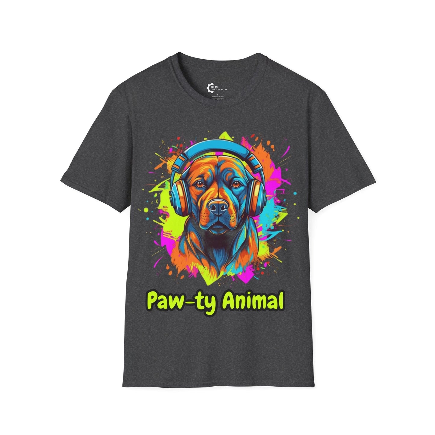 Neon Paw-ty Animal Unisex Softstyle T-Shirt