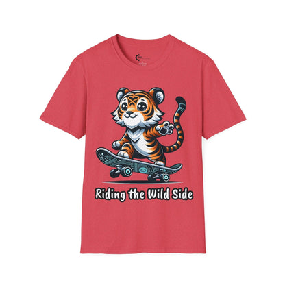 Skateboard Tiger Unisex Softstyle T-Shirt